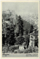 Postal Granada. Alhambra Y Albaycin. Desde La Silla Del Moro No. 35 - Other & Unclassified