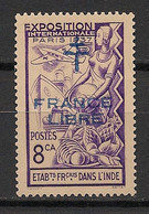 INDE - 1942 - N°YT. 183 - France Libre - 8ca Violet - Neuf * / MH VF - Ongebruikt