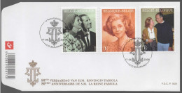 FDC - 3787/3789 - 80ste Verjaardag Kon. Fabiola / 80éme Anniversaire De La Reine Fabiola. - 2001-2010