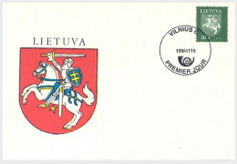 (!) LITHUANIA -MI 571 - Coat Of Arms 1994 Horseman Stamp 20 Ct - FDC - Lithuania