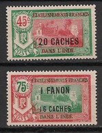 INDE - 1927 - N°YT. 79 à 80 - Série Complète - Neuf * / MH VF - Unused Stamps