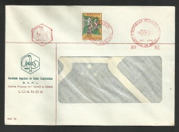 Angola Portugal EMA Cachet Rouge Societé Gaz Comprimé 1971 Franking Meter Compressed Gas Co. - Gas