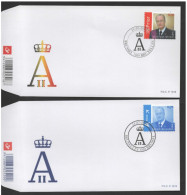 2 FDC 's - 3416/3417 - Koning Albert II - 21-07-2005 - 2001-2010