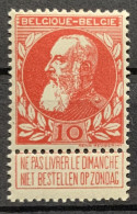 België, 1905, Nr 74, Postfris **, Gecentreerd, OBP 5€ +100% = 10€ - 1905 Thick Beard