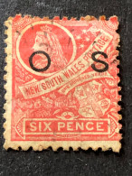 NSW  SG O 42  6d Carmine  FU - Used Stamps