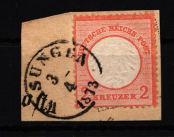 Deutsches Reich 15 Gestempelt Auf Briefstück Geprüft Hennies BPP #HN995 - Autres & Non Classés