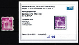 Alliierte Besetzung Bizone 94 W A Postfrisch Kurzbefund Rolle BPP #HN978 - Otros & Sin Clasificación