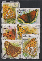 AFGHANISTAN - 1998 - N°Mi. 1798 à 1803 - Papillons / Butterflies - Oblitéré / Used - Schmetterlinge