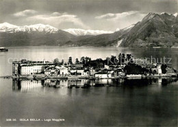 73097119 Isola Bella Lago Maggiore Fliegeraufnahme Panorama Isola Bella - Other & Unclassified