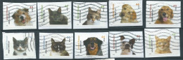 VERINIGTE STAATEN ETATS UNIS USA 2010 ANIMAL RESCUE ADOPT SET 10V USED PAPER SC 4451-60 YT 4272-81 MI 4611-20 SG 5038-47 - Usati