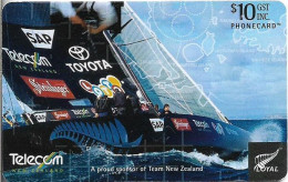 New Zealand - NZT (Chip) - General Cards 2002 Americas Cup - Yacht, 09.2002, 10$, 50.000ex, Used - Nouvelle-Zélande