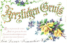 ILLUSTRATION, FLOWERS, SWITZERLAND, EMBOSSED POSTCARD - Non Classés