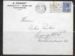 1934 Gravenhage, Corner Card To Germany - Brieven En Documenten