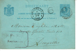 NEDERLAND Briefkaart  CARTON Face  BLEU 5 Cent - Cartas & Documentos