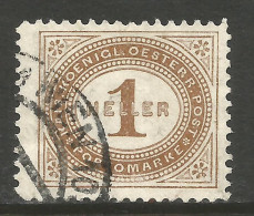 AUSTRIA. 1h POSTAGE DUE PERF 12.5 USED - Postage Due