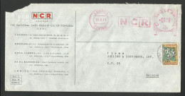 Angola Portugal EMA Cachet Rouge NCR Enregistreuses Ordenateurs 1971 Franking Meter NCR  Cash Registers Computers - Informatica