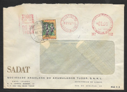 Angola Portugal EMA Cachet Rouge Tudor Batterie De Voiture 1970 Franking Meter Tudor Car Battery - Auto's