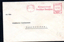 DENISTRY -  GERMANY - 1937  - COVER  BERLIN  TO SAARBRUCKEN WITH  DENTAL SLOGAN POSTMARK - Medizin