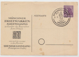 Alliierte Besetzung, MiNr. 944, Karte, Münchner Briefmarkenausstellung 1947 - Other & Unclassified