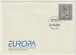 (!) 1994 Litauen, Lithuania Europa Cept Militaria Rackets FDC - Lituania