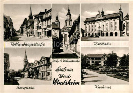 73094991 Bad Windsheim Rothenburgerstrasse Rathaus Seegasse Kurhaus Bad Windshei - Bad Windsheim