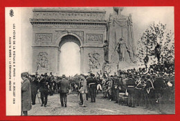 (RECTO / VERSO) PARIS - LES FETES DE LA VICTOIRE LE 14 JUILLET 1919 - AVANT LE DEFILE - LE CENOTAPHE DEPLACE - CPA - War 1914-18