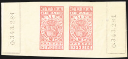 ESPAGNE / ESPANA - COLONIAS (Cuba) 1894/95 "PAGOS AL ESTADO" Fulcher 1137+1150 10c Sello Doble Sin Gomar (0.343.281) - Cuba (1874-1898)