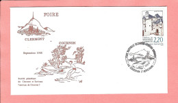 63 - COURNON D'AUVERGNE -  Foire Exposition De Clermont / Cournon Plan D'eau   ( Enveloppe Année 88 ) - Bolli Commemorativi