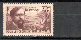 FRANCE 437 MH  *  Claude Debussy – 1939 - Nuevos
