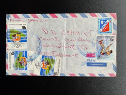 DOMINICAN REPUBLIC 1981 AIR MAIL LETTER SAN PEDRO TO AMSTERDAM 05-07-1981 - Dominicaine (République)