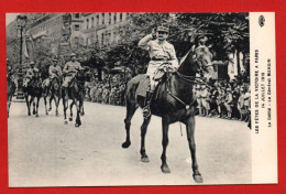 (RECTO / VERSO) PARIS - LES FETES DE LA VICTOIRE LE 14 JUILLET 1919 - LE DEFILE - LE GENERAL MANGIN - CPA - Guerre 1914-18