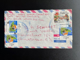 DOMINICAN REPUBLIC 1981 AIR MAIL LETTER SAN PEDRO TO AMSTERDAM 11-07-1981 - Dominicaanse Republiek
