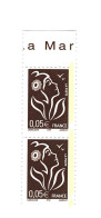 Lamouche 0.05 € ITVF Type II YT 3754b En Paire Haut De Feuille Phospho à Cheval. Voir Scan. Cote Maury 3740 II A > 12 €. - Unused Stamps