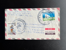 DOMINICAN REPUBLIC 1981 AIR MAIL LETTER SAN PEDRO TO ALPHEN AAN DEN RIJN 15-09-1981 - Dominicaine (République)