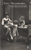 CHILDREN, BABY, MOTHER, WOMAN, SWITZERLAND, POSTCARD - Portretten