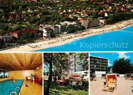 73091760 Wyk Foehr Fliegeraufnahme Schwimmbad Strand Kurhotel Wyk - Andere & Zonder Classificatie