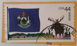 VERINIGTE STAATEN ETATS USA 2008 SET 3-FLAGS OF OUR NATION: MAINE USED ON PAPER SC 4295 YT 4178 MI 4515 SG 4971 - Used Stamps