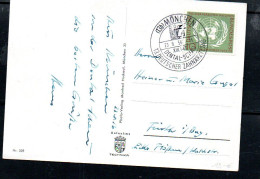 DENISTRY -  GERMANY - 1956 -  POSTCARD TO FURTH WITH MUNICH DENTAL SCHOOL POSTMARK - Médecine