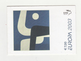 Grece Carnet N° C2135 ** Europa 2003 Art De L'affiche - Markenheftchen