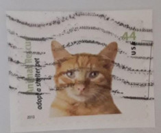 VERINIGTE STAATEN ETATS UNIS USA 2010 ANIMAL RESCUE:ORANGE TABBY CAT 44¢  USED ON PAPER SN 4460 YT 4281 MI 4620 SG 5047 - Used Stamps