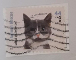 VERINIGTE STAATEN ETATS UNIS USA 2010 ANIMAL RESCUE:GREY, WHITE & TAN CAT 44¢ USED PAPER SC 4456 YT 4277 MI 4616 SG 5043 - Used Stamps
