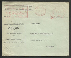 Angola Portugal EMA Cachet Rouge Angol Pétrole Gaz 1970 Franking Meter Oil Petroleum Gas - Oil