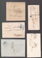 Un Lot De 15 Lettres Ou Enveloppe  Type : Sage &   Napoléon III  &  Précurseurs  Marques Postales - 1849-1876: Période Classique