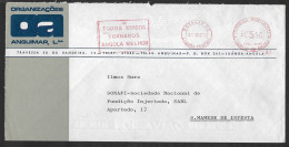 Angola Portugal EMA Cachet Rouge Luanda Propagande Politique Guerre 1972  Franking Meter Political Slogan War - Angola