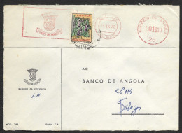 Angola Portugal EMA Cachet Rouge Banque De Angola Malange Timbre Taxe 1970 Bank Franking Meter + Postal Tax - Angola