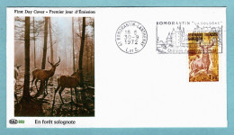 FDC France 1972 - Sologne - YT 1725 - Oblitération Et Flamme 41 Romorantin - 1970-1979