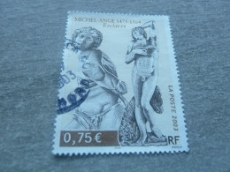 Michel-Ange (1475-1564) - Esclaves - 0.75 € - Yt 3558 - Multicolore - Oblitéré - Année 2003 - - Beeldhouwkunst