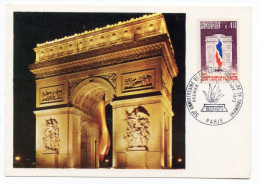 Carte Maximum 1973 - 50e Anniversaire De La Flamme Sous L'Arc De Triomphe - YT 1777 - Paris - 1970-1979