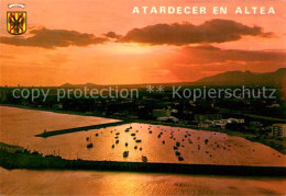 73084091 Altea Fliegeraufnahme Hafen Sonnenuntergang  - Autres & Non Classés