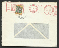 Angola Portugal EMA Cachet Rouge Banque Banco Comercial De Angola Timbre Taxe 1970 Bank Franking Meter + Postal Tax - Angola